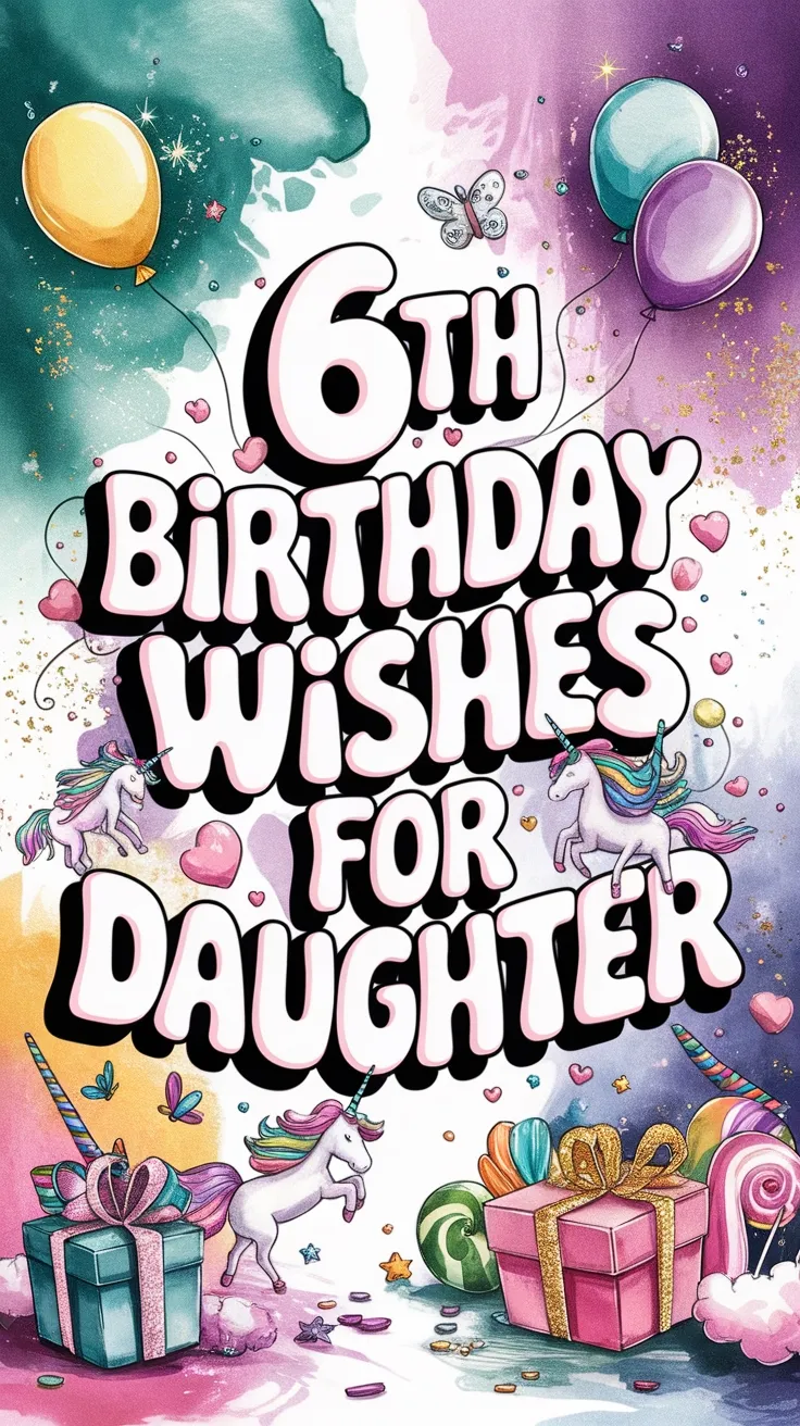 6th Birthday Wishes for Daughter to Brighten Her Day