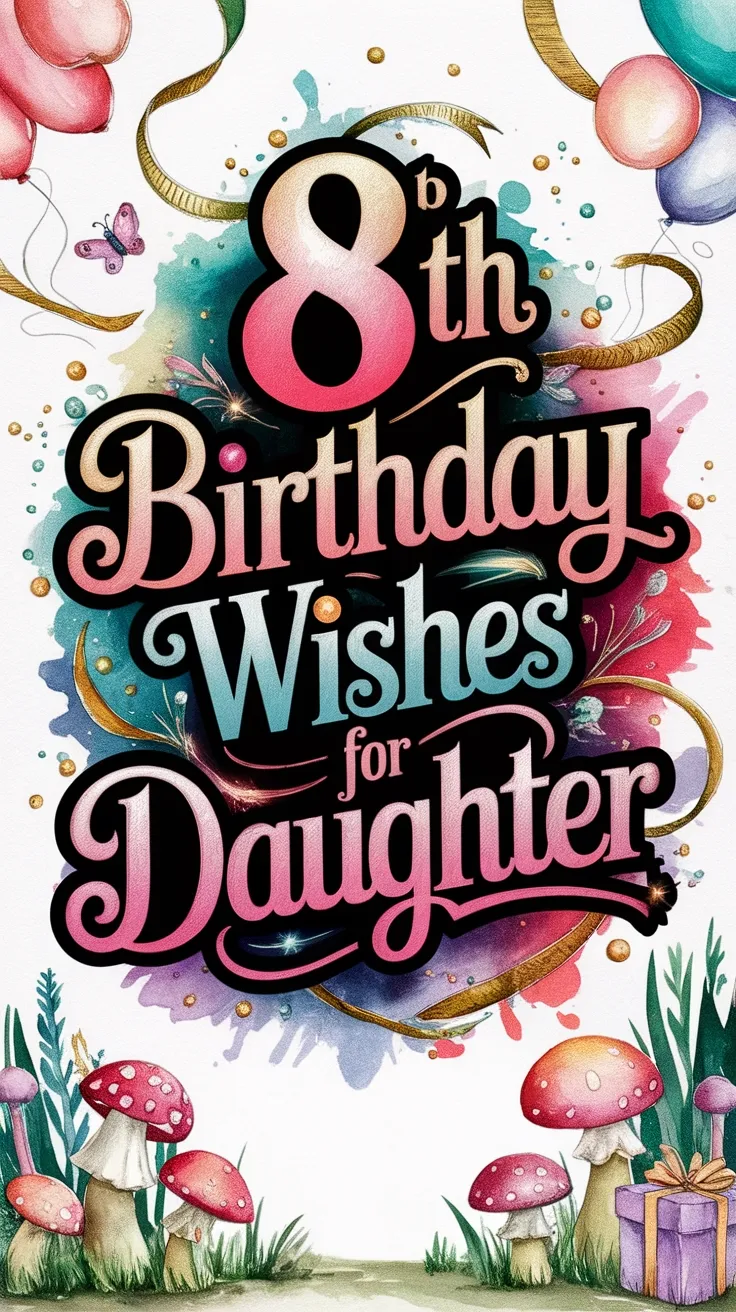 Heartfelt 8th Birthday Wishes for Daughter