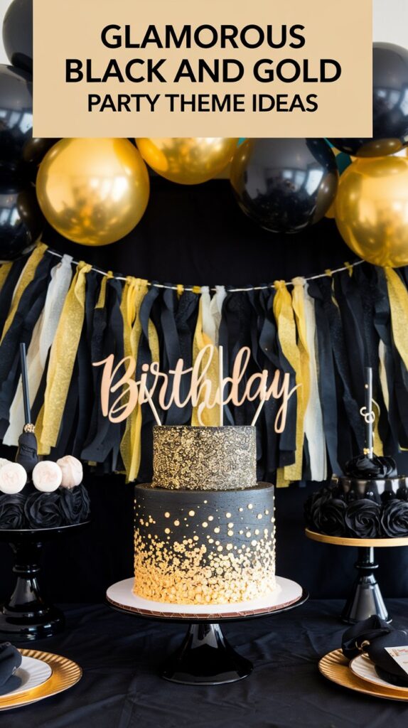 19 Glamorous Black and Gold Birthday Party Theme Ideas: A Luxurious and ...