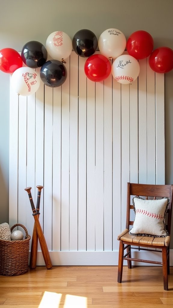 baseball themed photo booth experience