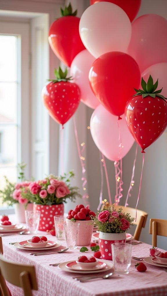 berry themed sweet decorations