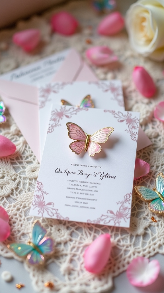 butterfly party invitation design