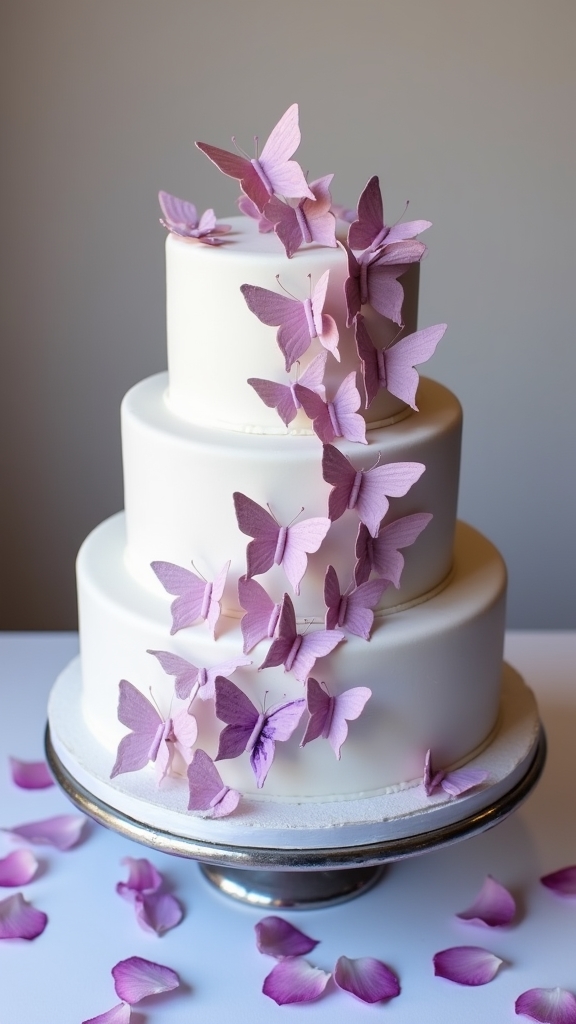 butterfly themed birthday cake