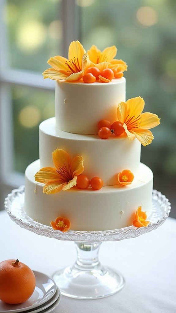 citrus infused white chocolate cake