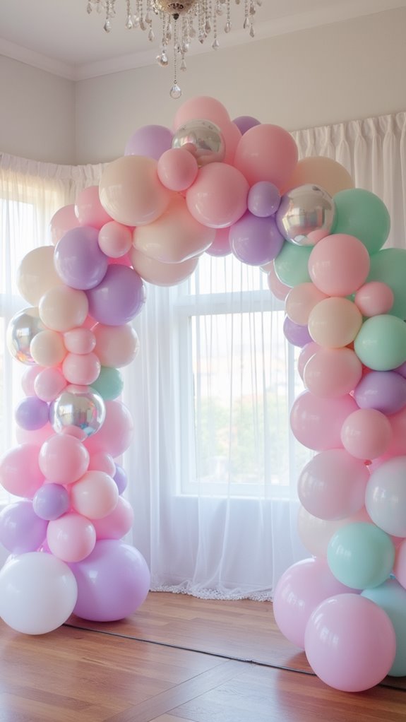 colorful balloon decoration arch