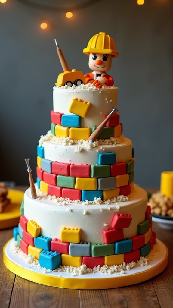 colorful block cake designs