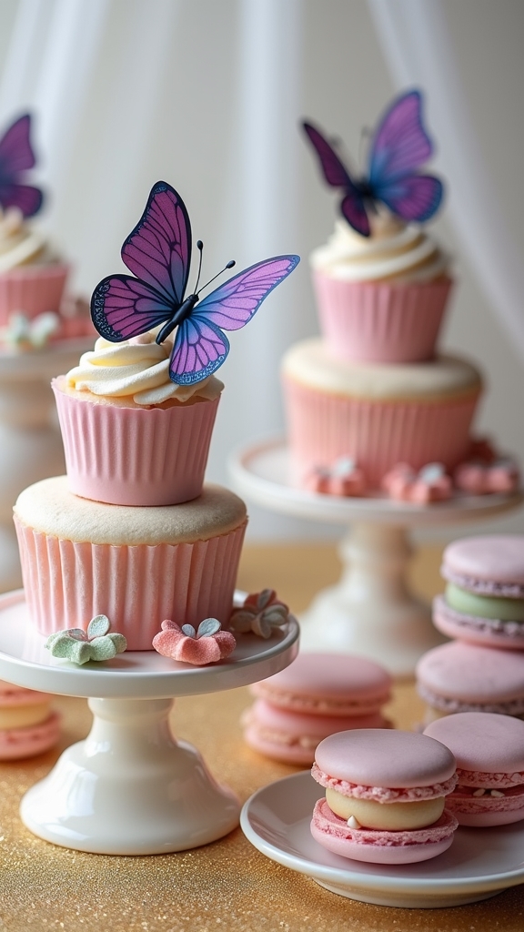 colorful butterfly themed desserts