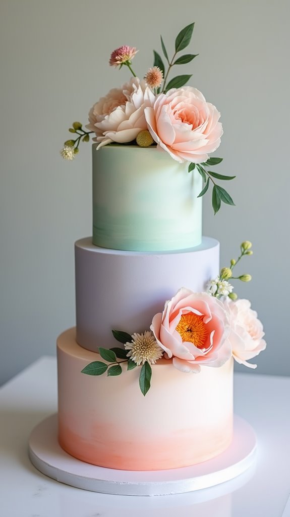 colorful floral cake design
