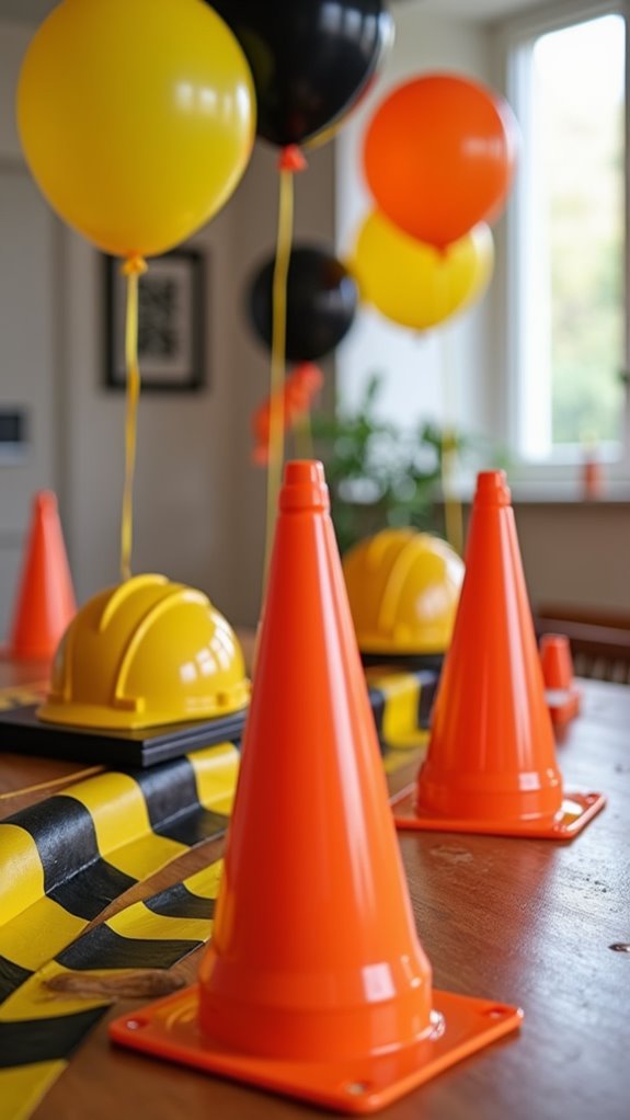 construction safety party decor