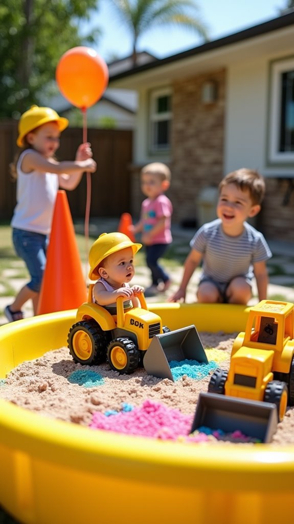 construction themed sensory play