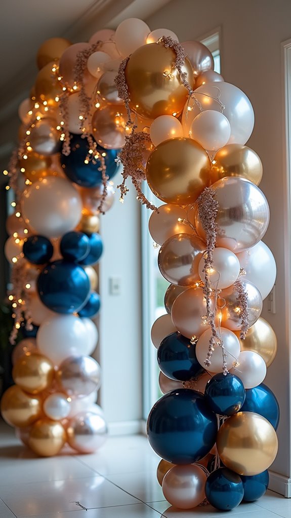 cosmic themed balloon arch design