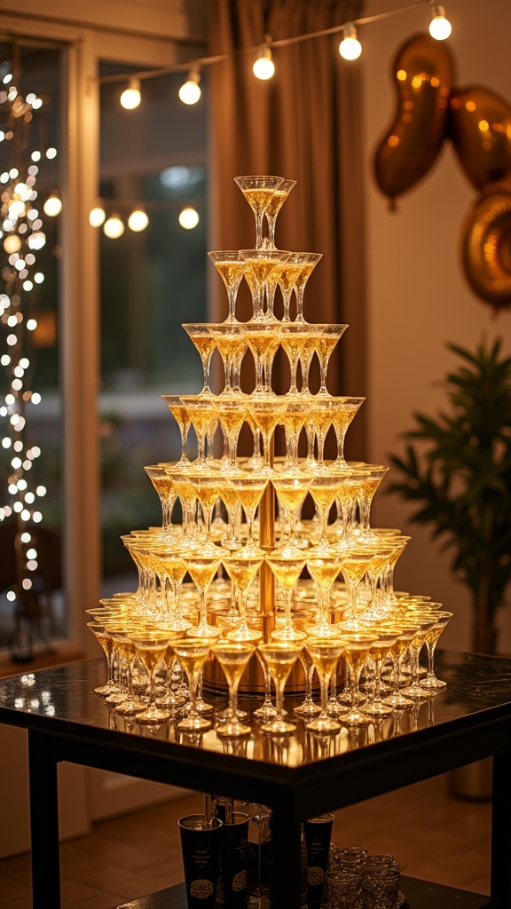 elegant beverage display arrangements