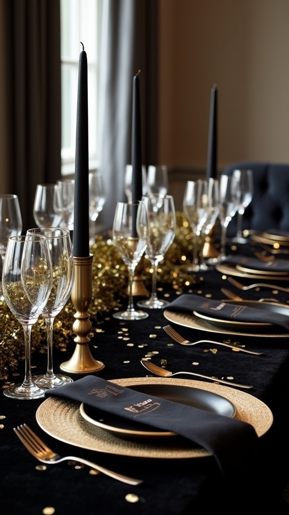 elegant metallic table decor