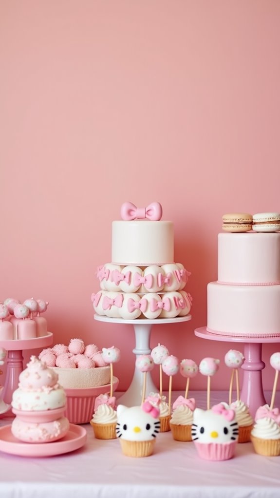 elegant pastel dessert display