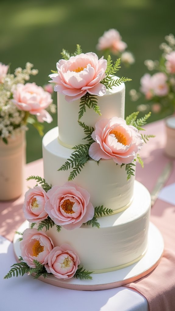 hummingbird cake with flowers