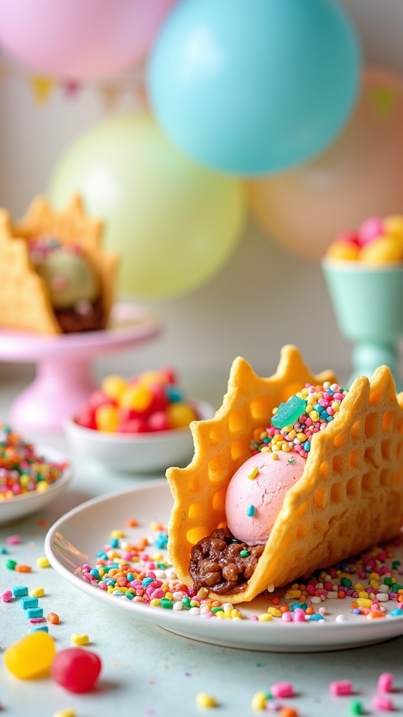 ice cream taco station