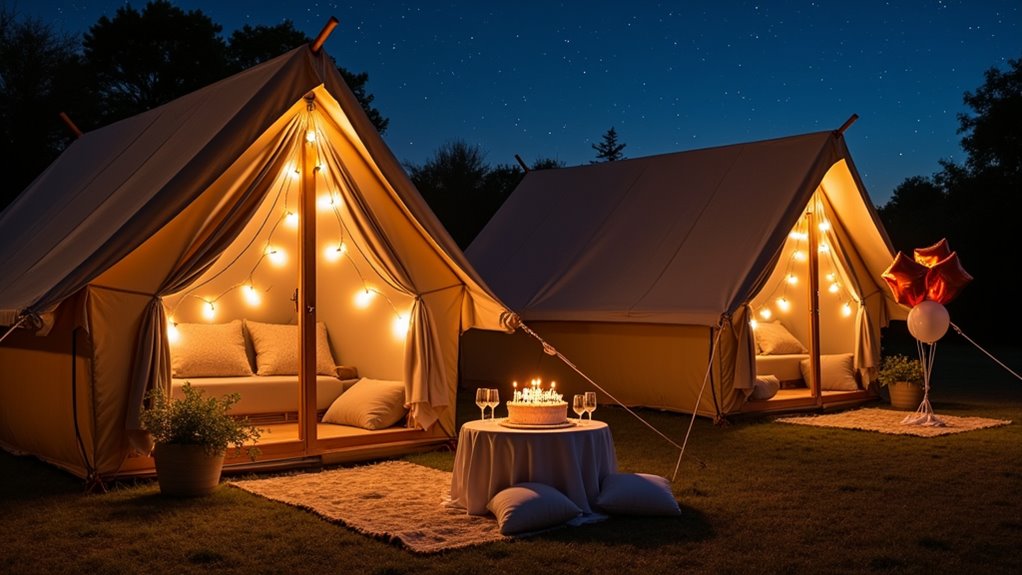 luxury camping experience outdoors