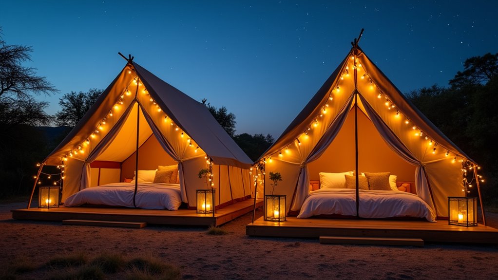 luxury camping experience outdoors