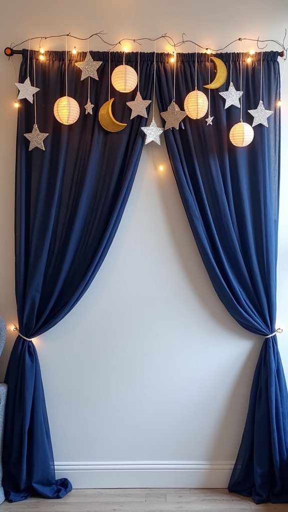 magical moonlit stars backdrop