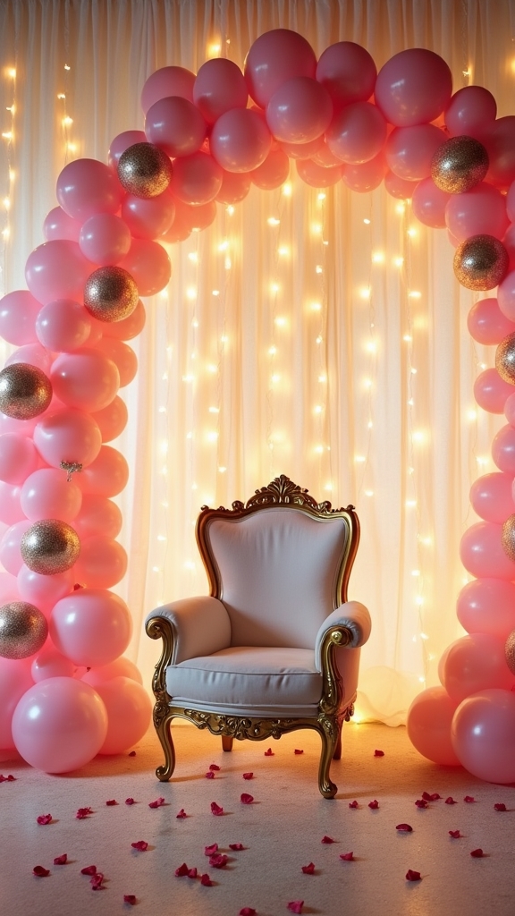 magical photo backdrop setup