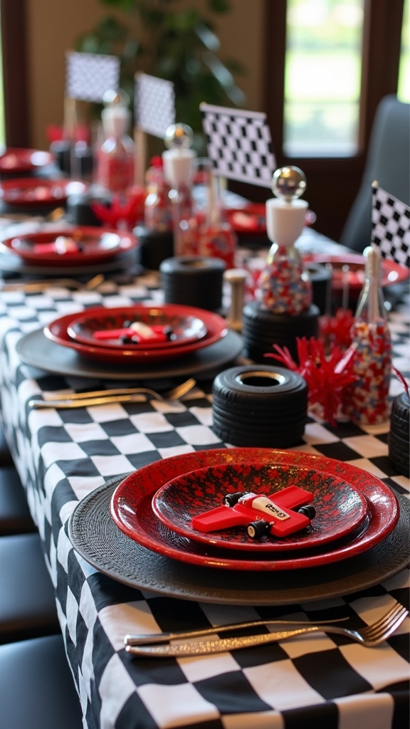 racing themed table decor ideas