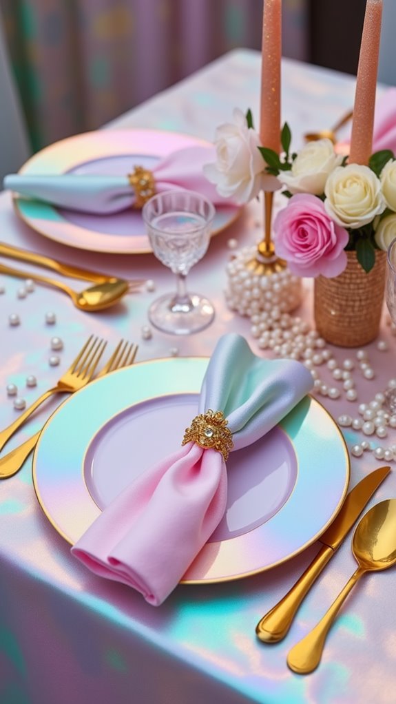 sparkling dining table decor