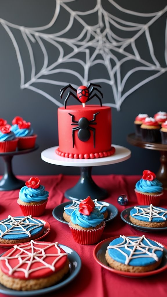 spider themed snacks preparation