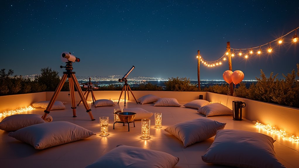 stargazing event on rooftop