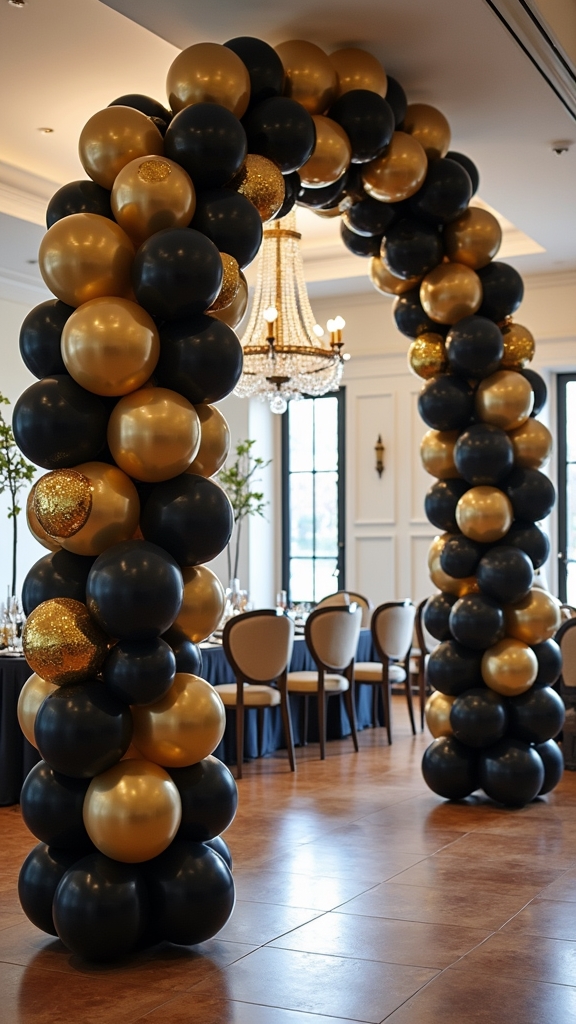 stylish balloon arch decor