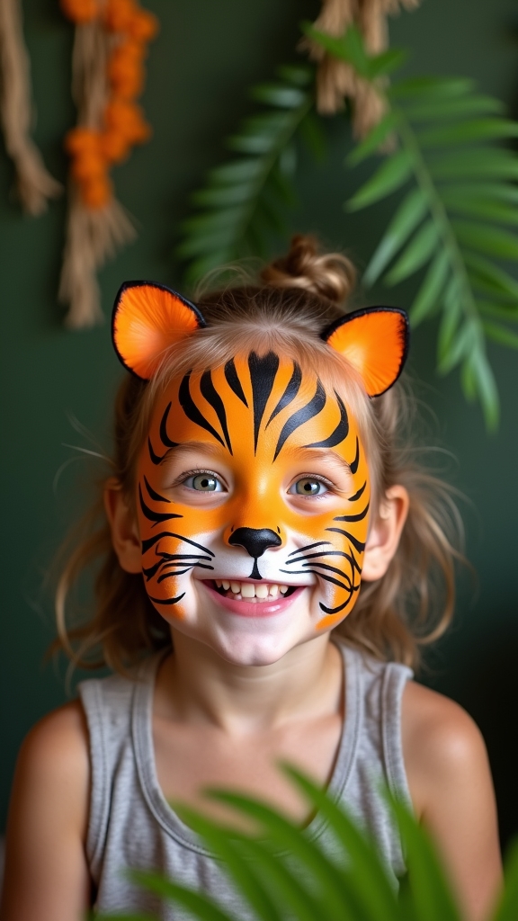 wildlife themed face painting