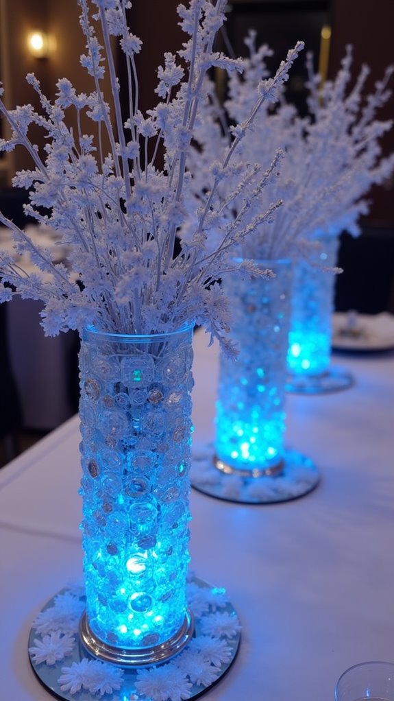 winter themed decorative displays