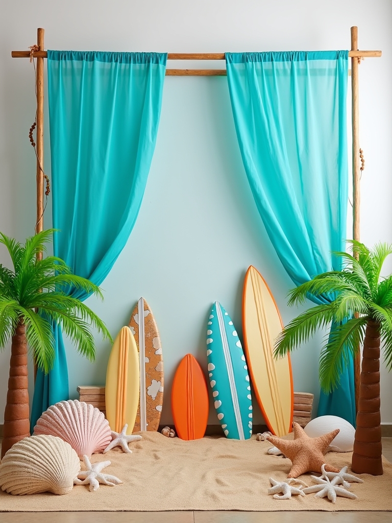 beach photo booth arrangement