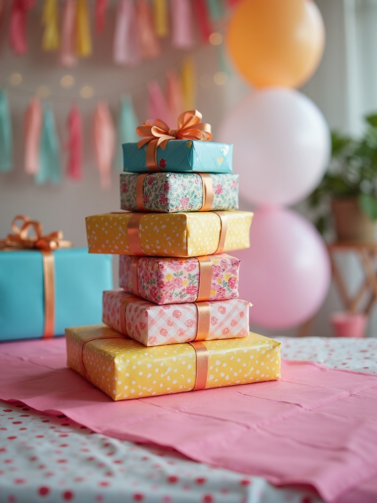 birthday gift stacking challenge