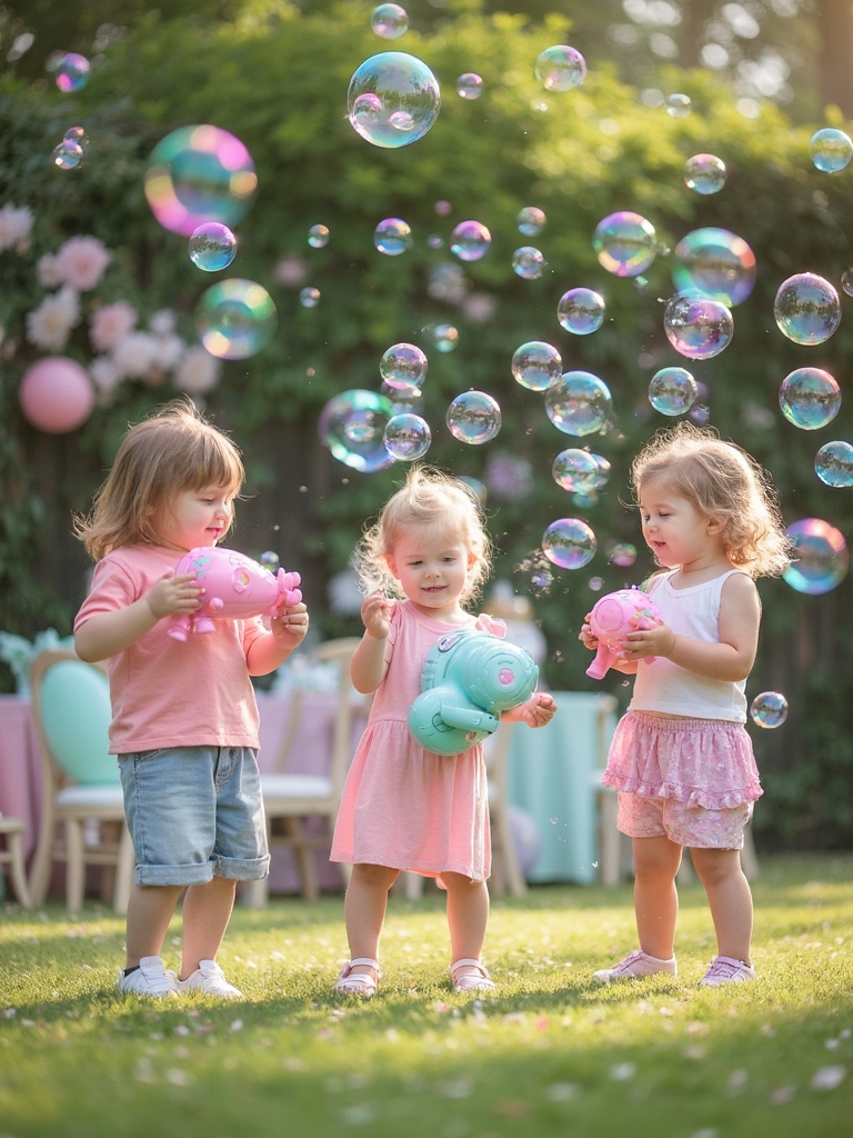 chasing and catching bubbles