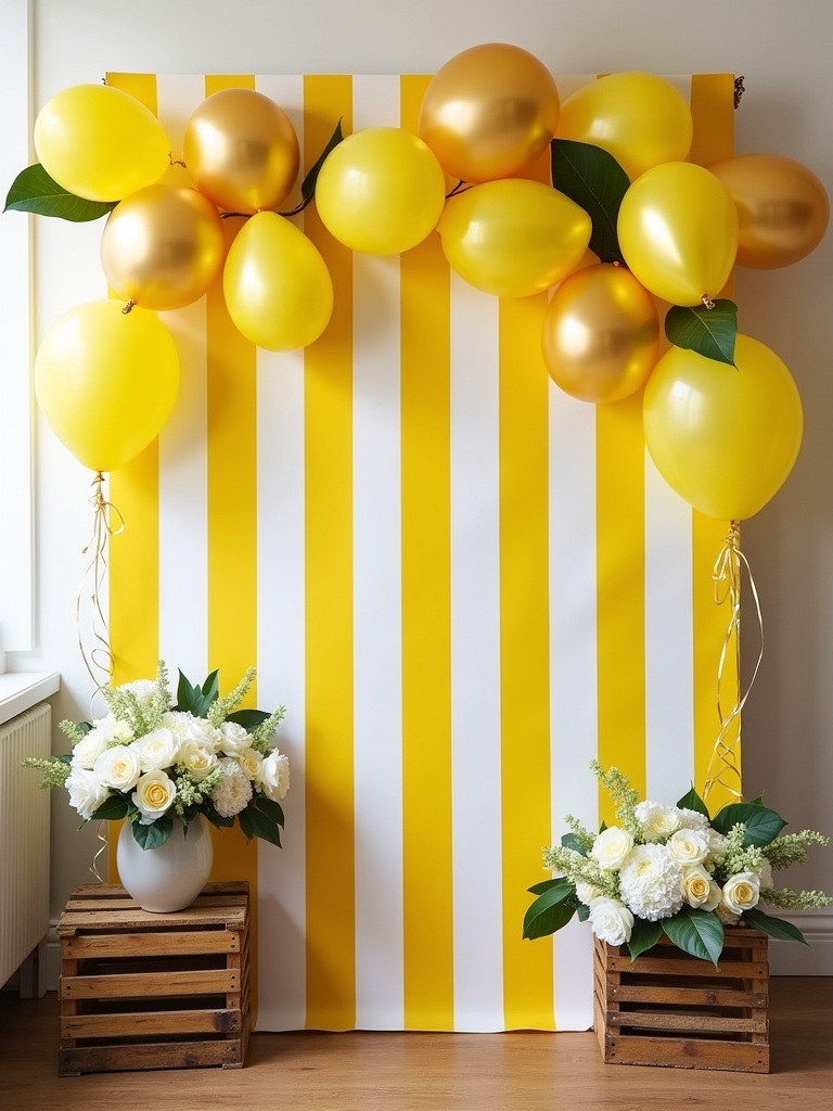 citrusy photo booth decorations