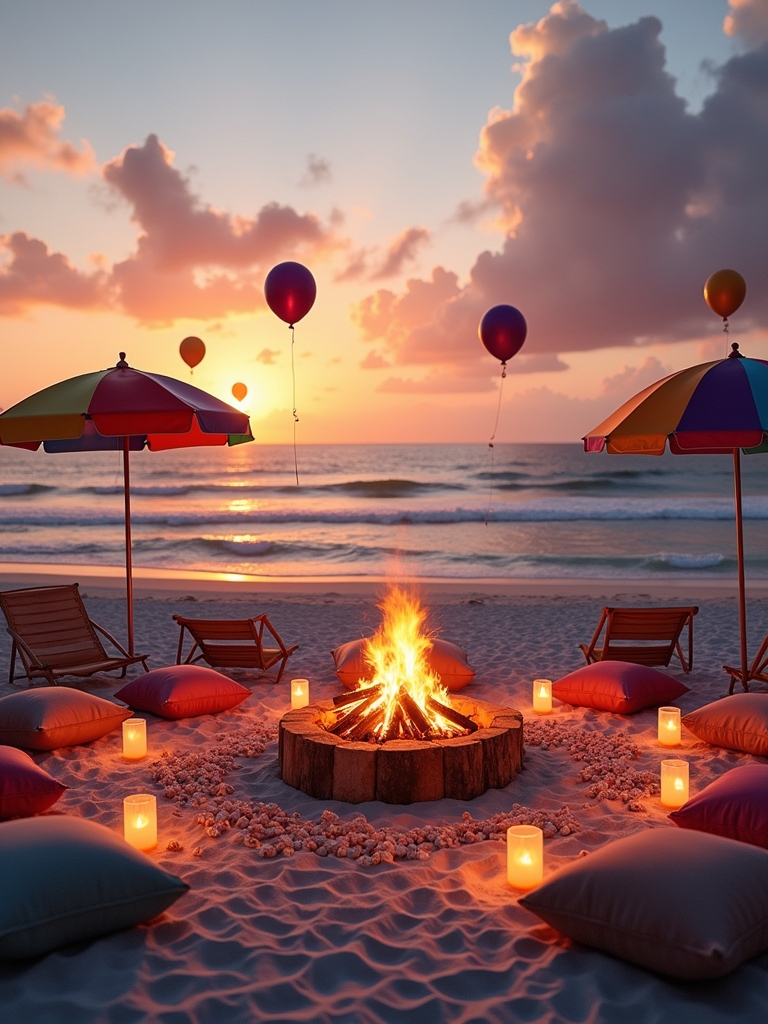 coastal gathering under starry skies