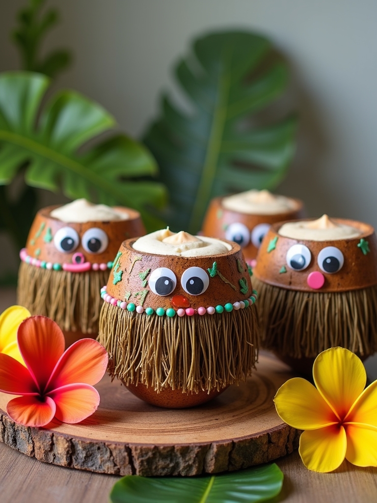 coconut crafting decorative cups