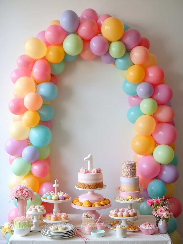 colorful festive decoration display