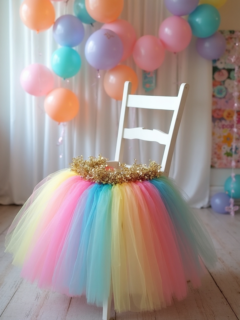 colorful layered skirt decorations