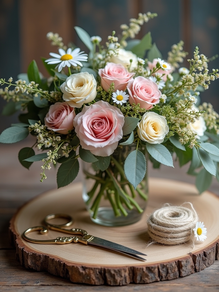 crafting floral headpieces station