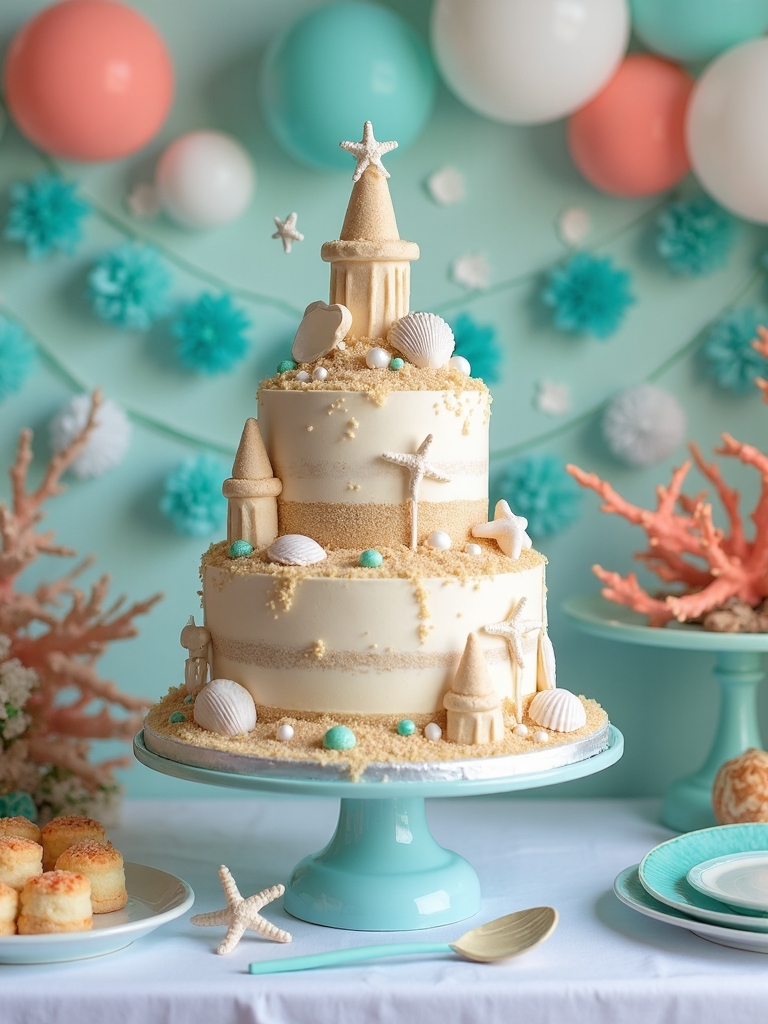 creative beach themed dessert