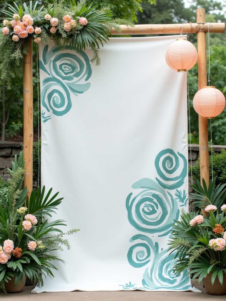 diy moana sail backdrop creation