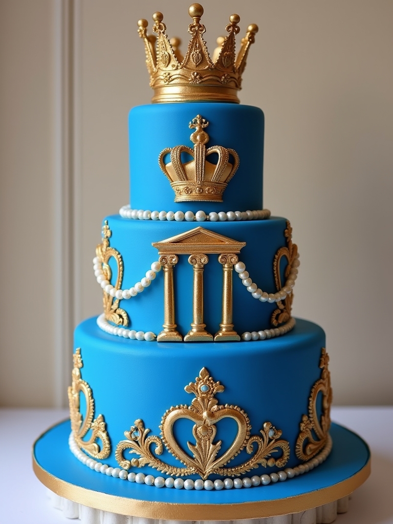 elaborate cake for royal celebration