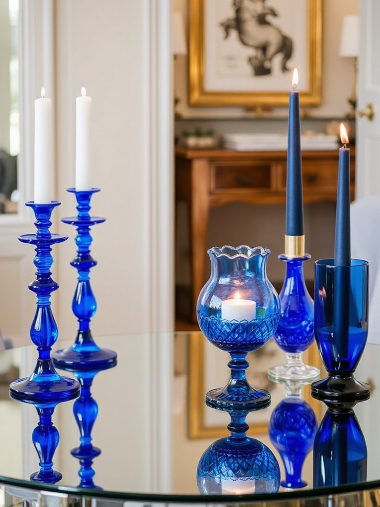 elegant crystal and blue