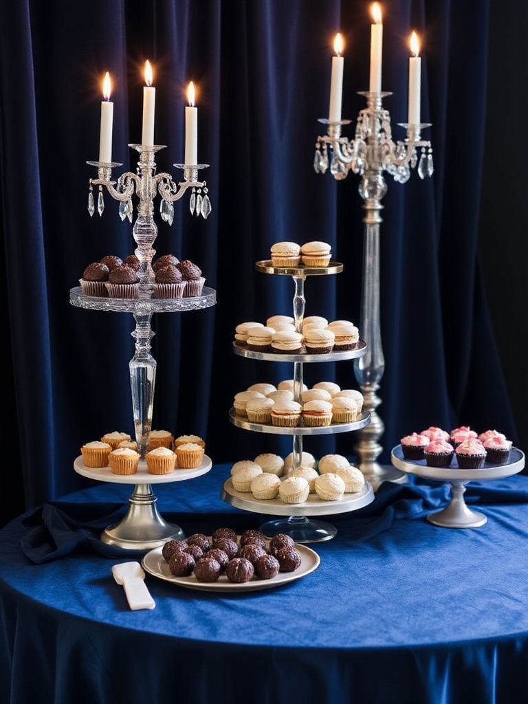 elegant dark blue display