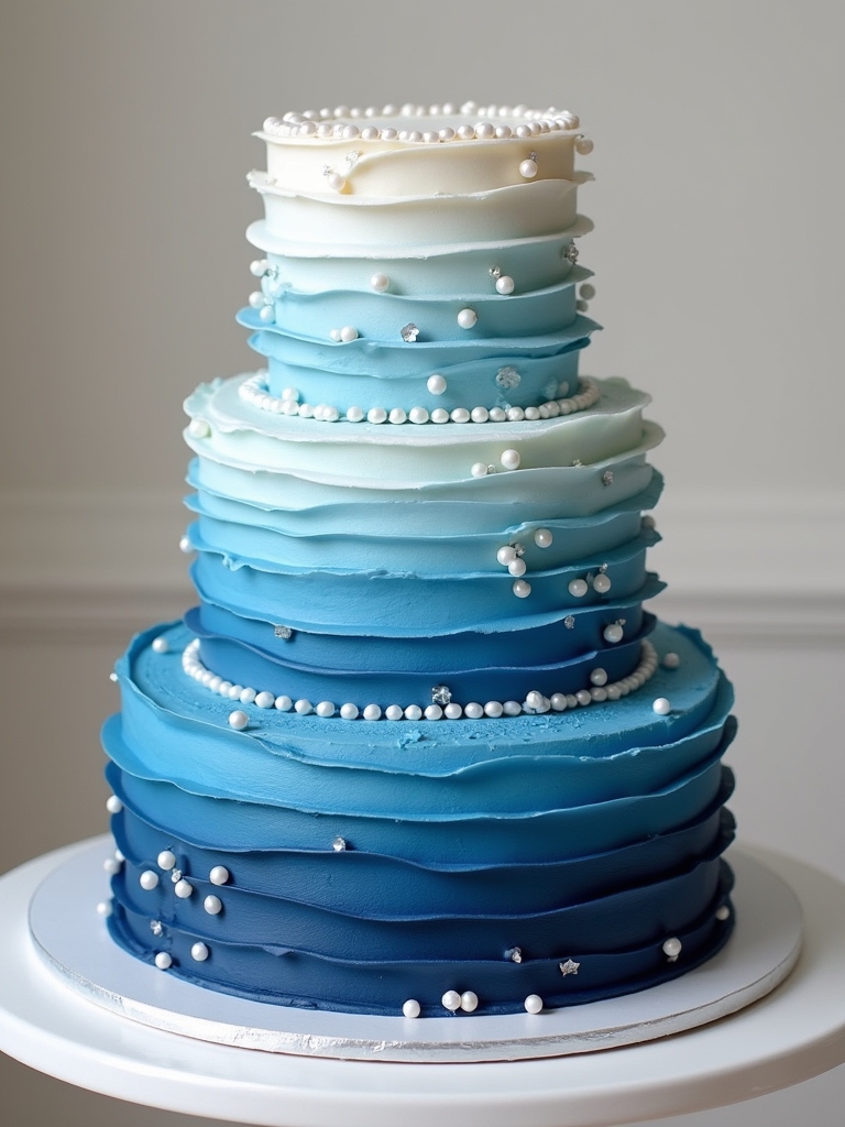 elegant gradient birthday cake designs