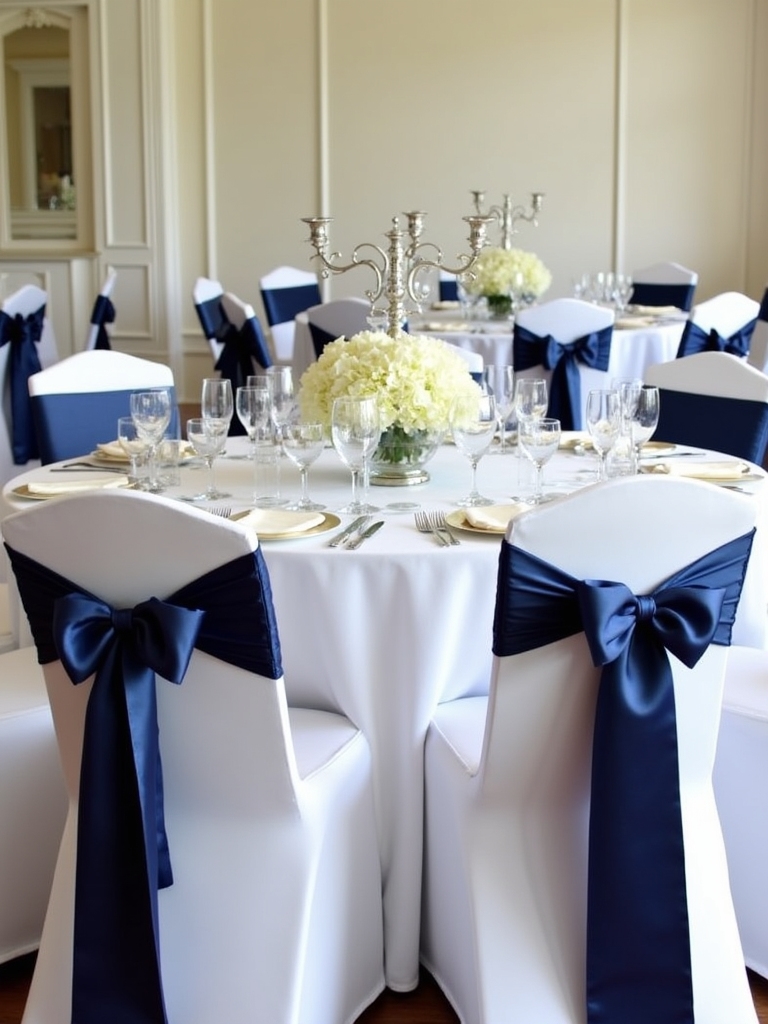 elegant linen with contrasting ribbon