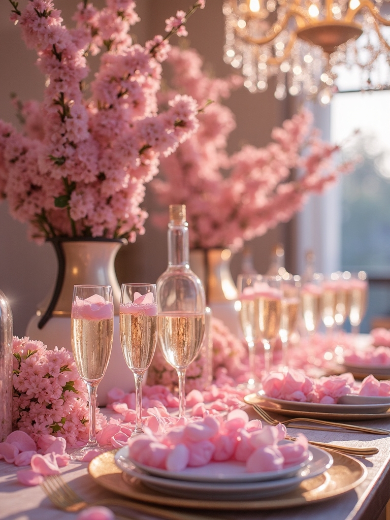 elegant pink and gold