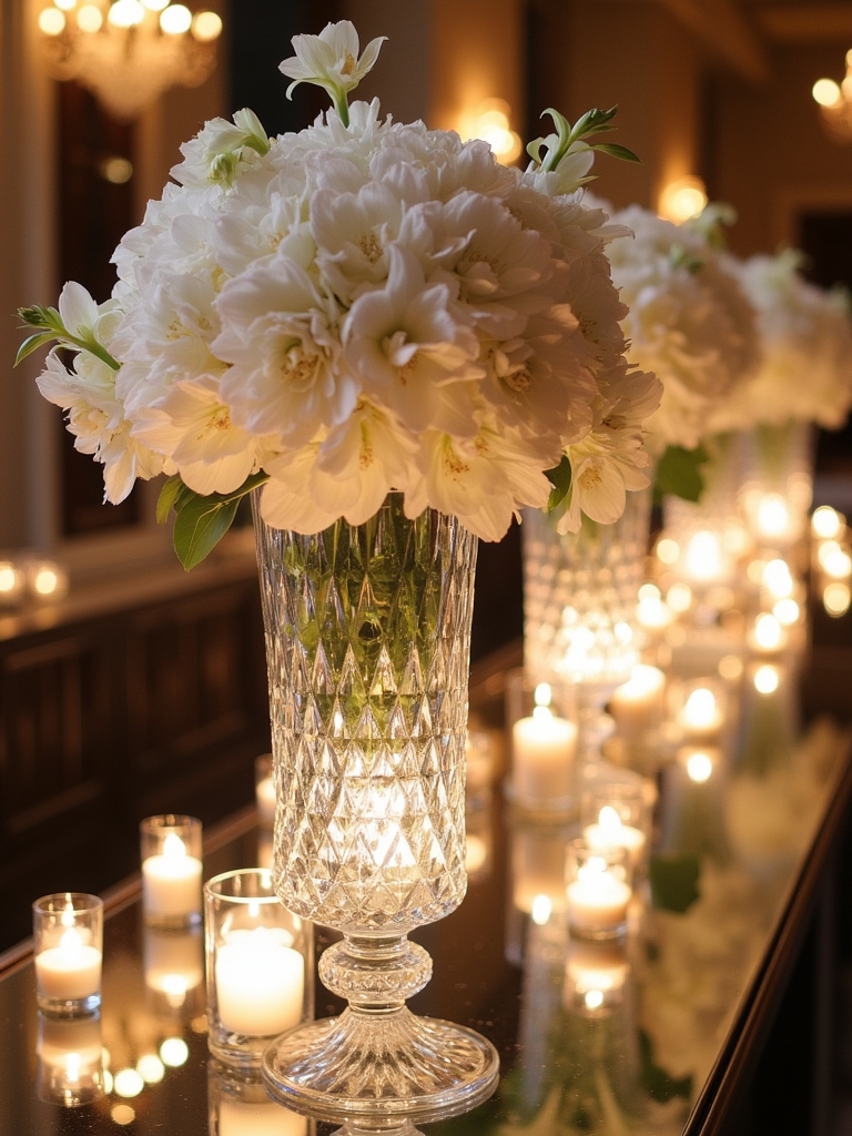 elegant white floral centerpieces