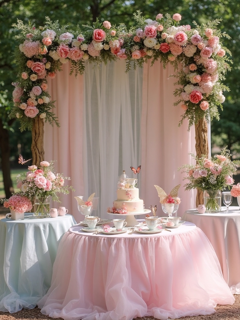 enchanting garden tea gathering